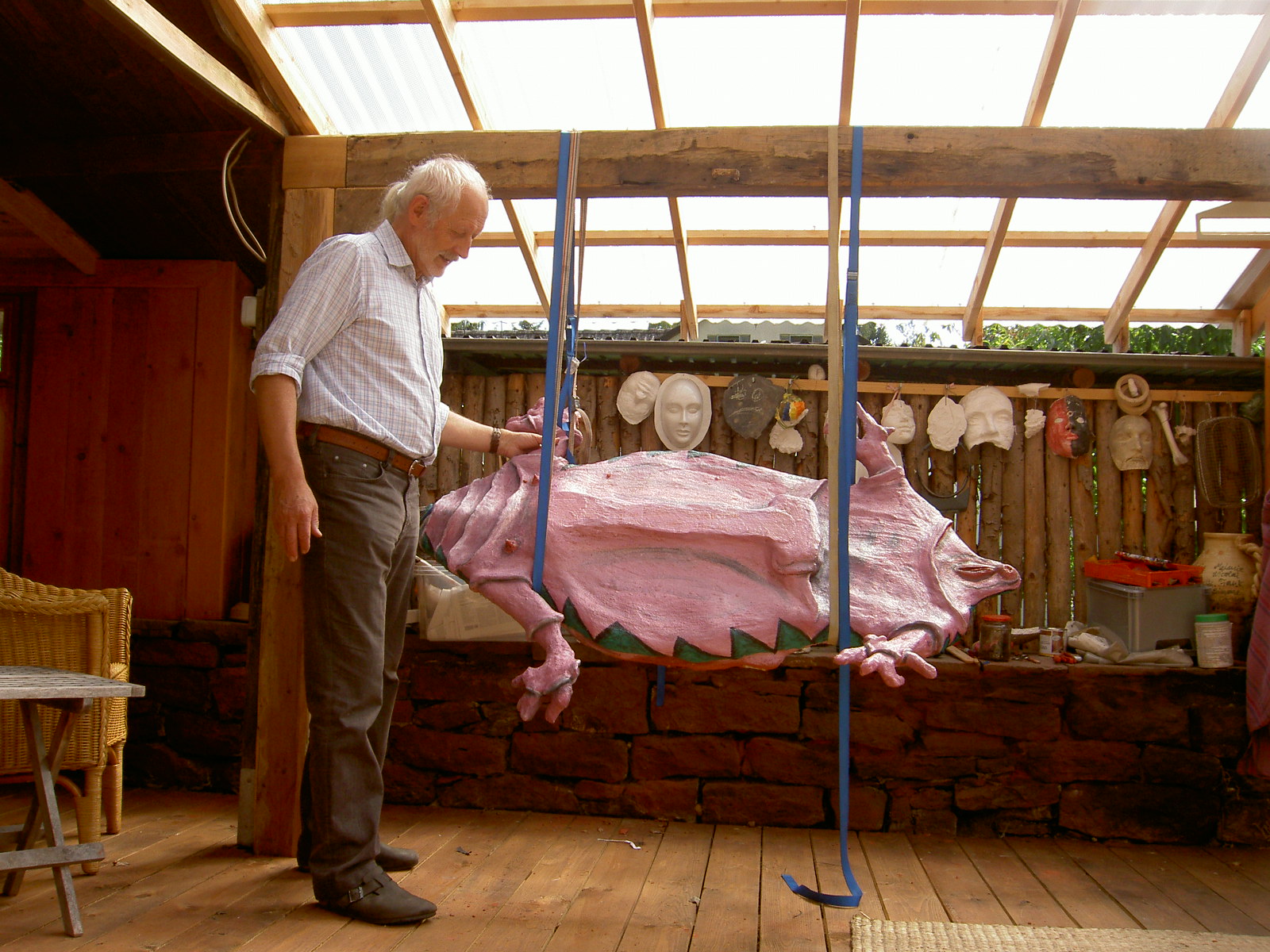 Skulptur: Wolperdinger von unten